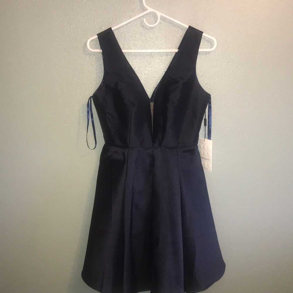 Short Navy Blue Semi Formal Dress!!